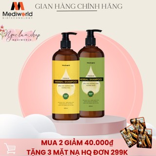 Dầu gội vỏ bưởi mediworld premium herbal shampoo 500ml / ngoclan.violet