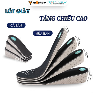 Lót Giày Tăng Chiều Cao Cả Bàn và Nửa Bàn Chân Nam Nữ Cao Cấp MINSU M7018 Dùng cho Giày Thể Thao Độn Đế