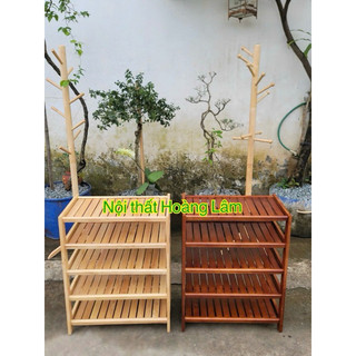 [Mã LIFEBKA5 giảm 10% tối đa 1 Triệu đơn 500k] Kệ giầy dép 5 tầng gỗ cao su tự nhiên ( HOẢ TỐC 1 GIỜ)