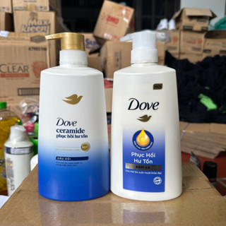 Dầu gội dầu xả Dove phục hồi hư tổn 640g và 610g