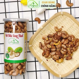 Hạt điều rang muối nguyên hạt ANNUT điều vỏ lụa Bình Phước giàu dinh dưỡng 500g