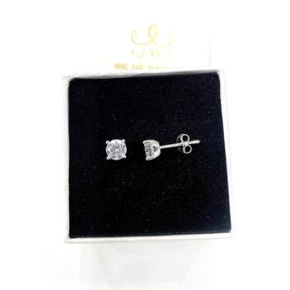 Khuyên tai bạc nam nữ 925 VERA 4 chấu đính đá xoàng cao cấp đơn giản , phụ kiện trang sức bạc cao cấp  QMJ - Q398
