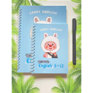 Sổ tay giấy lò so Tiếng Anh 3-12 trang trí stiker