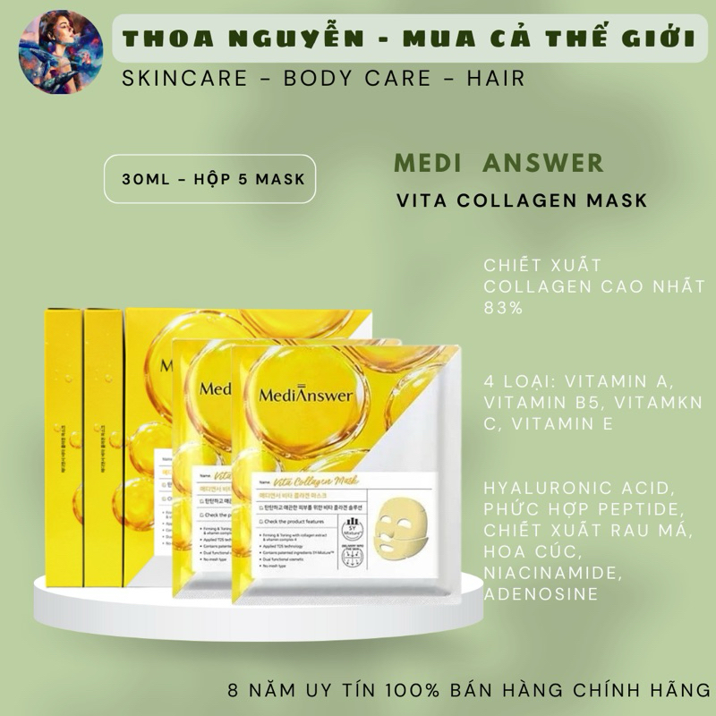 Mặt nạ thạch Collagen, Medi Answer Vita Collagen Mask 37g