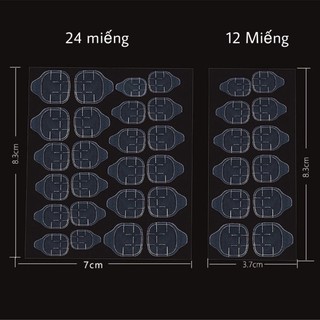 Miếng dán móng úp 2 MẶT ( TẤM 24 MIẾNG)