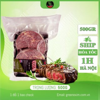 Bò Aukobe Úc GreenMeat xẻ miếng steak 1kg, 500g - Ship hỏa tốc 1h