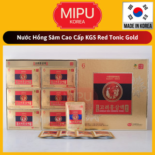 (Date 12/2025) Nước Hồng Sâm Cao Cấp KGS Red Tonic Gold Hàn Quốc hộp 30 - 60 gói x 80ml
