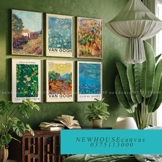 Set 6 tranh treo tường nổi tiếng châu âu phong cách sang trọng, hiện đại. Tặng kèm bộ dụng cụ treo tranh chuyên dụng.