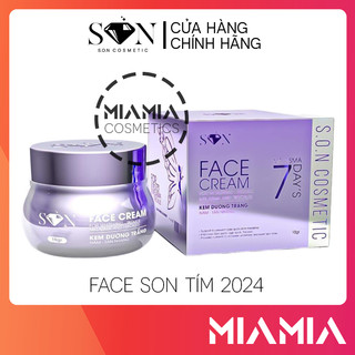 Kem face son màu tím chính hãng - kem dưỡng trắng nám tàn nhang son cosmetic