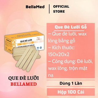 Que Đè Lưỡi Gỗ que wax lông wax sáp (Hộp 100 cái)