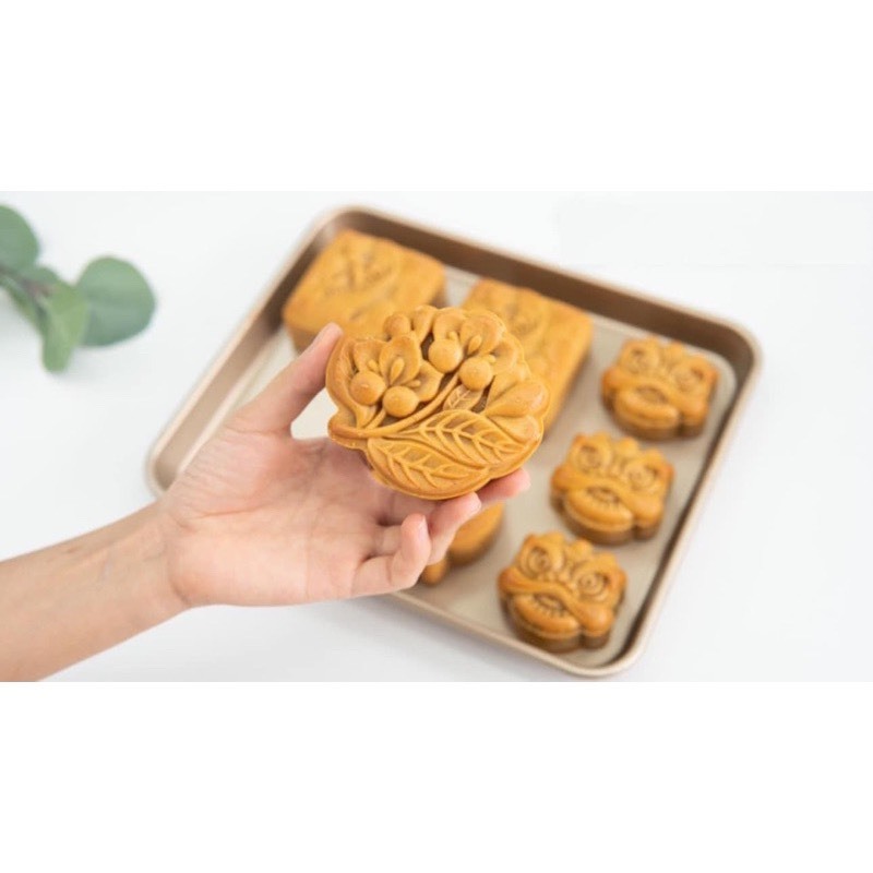 Khuôn trung thu hoa mai tứ quý 75g