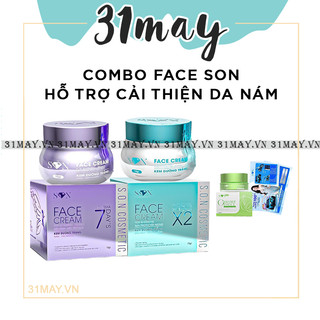 Combo kem face nám tàn nhang + kem face dưỡng trắng da son chính hãng nguyễn tiên - tặng cao bưởi