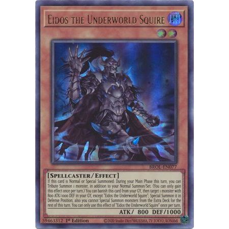 [Thẻ bài Yu-gi-oh] Eidos the Underworld Squire - BROL-EN077 - Ultra Rare 1st Edition