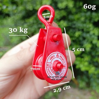 Ròng rọc thép treo Pully 30kg (Đỏ)