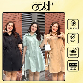 [OOTD BIGSIZE] Đầm sơ mi rút eo dáng A