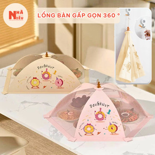 Lồng Bàn Đậy Thức Ăn Gấp Gọn Vải Lưới Thoáng Khí Chống Bụi Côn Trùng Sạch Sẽ NhaNieu