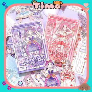  Sticker Công Chúa Thay Đồ Quyển Sổ Hình Dán Trang Trí Cute Timo ST108 