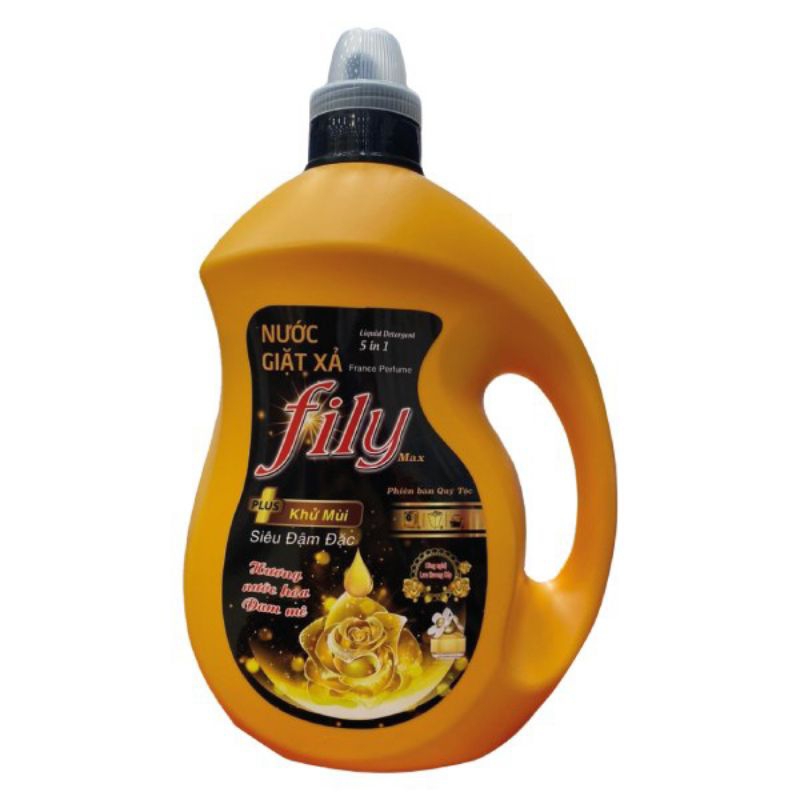 Nước Giặt Xả Fily Max 5in1 Hương Nước Hoa Đam Mê Bình 3.5Kg