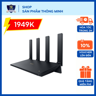 Bộ phát Wifi Router Huawei AX6 băng tần kép - Wifi 6 + 7200Mbps - hỗ trợ Mesh - kết nối 248 thiết bị