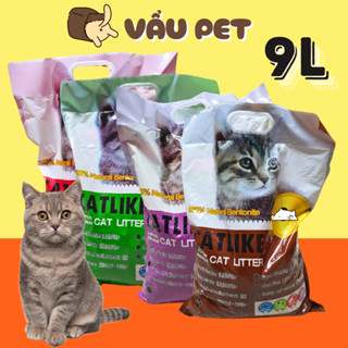 Cát Vệ Sinh Cho Mèo Catlike 9l (~4kg) - Cát Cho Mèo Khử Mùi Siêu Tiết Kiệm