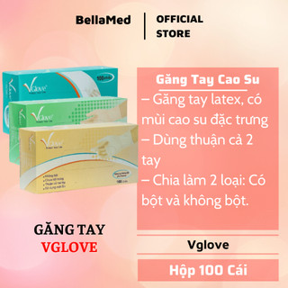 găng tay y tế không bột và có bột hộp 100 cái