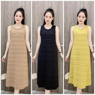  Váy suông 4 màu chất sóng nhăn mới dáng suông Nữ Xanh [V76] Kho Sỉ Bảo Ngọc