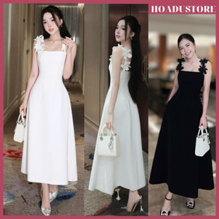   Ảnh sàn+hoả tốc  Đầm Xoè Hoa Vai Chouchou Công Chúa Đi Tiệc Nhẹ Nhàng Sang Trọng 