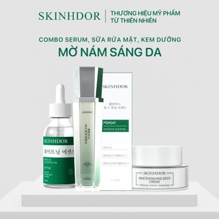Combo Serum, Kem Dưỡng, Xịt Khoáng SKINHDOR Chiết Xuất Thiên Nhiên Làm Sạch Da, Dưỡng Ẩm, Làm Trắng Sáng Da