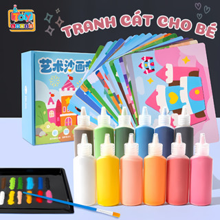 Đồ Chơi Tranh Cát Cho Trẻ Tập Tô Màu, Tranh Cát Dễ Thương Kèm Nhiều Màu Vẽ Cho Bé Thỏa Sức Sáng Tạo Với Đam Mê Hội Họa