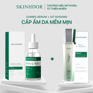 Combo Serum + Xịt Khoáng SKINHDOR Chiết Xuất Từ Thiên Nhiên Làm Sáng Da, Cấp Ẩm, Phục Hồi Làn Da