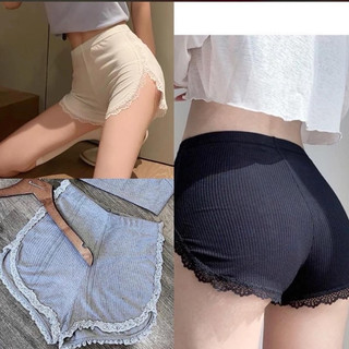 Quần đùi phối viền ren lưng thun co dãn . Quần đùi quần bảo hộ mặc váy freesize dưới 53kg