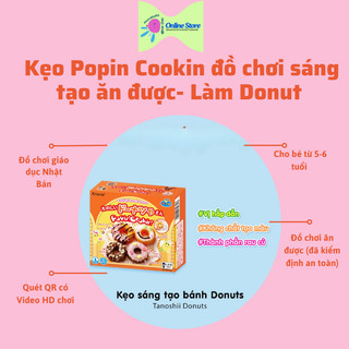 Kẹo Popin cookin bộ làm bánh donuts- kẹo giáo dục Nhật Bản vừa học vừa chơi (bánh Donut)