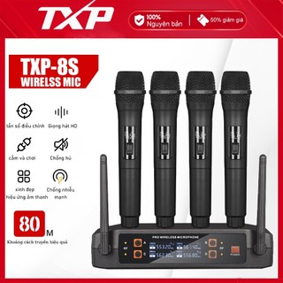 TXP-8S Micro không dây một đến bốn micro cầm tay VHF giải trí gia đình KTV biểu diễn sân khấu