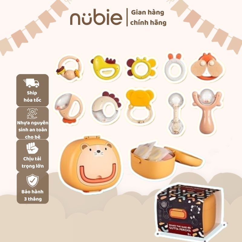 [Hàng Cao Cấp] Set 10 Đồ Chơi Xúc Xắc, Gặm Nướu  Cho Bé -Dumoon 10 Chi Tiết An Toàn Tiện Dụng