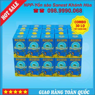 [Combo 30 lọ] Nước Yến sào Khánh Hòa Sanvinest dành cho trẻ em đóng lọ 62ml