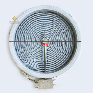 Mâm nhiệt bếp hồng ngoại 23cm 2 vòng nhiệt cảm biến sắt ngang