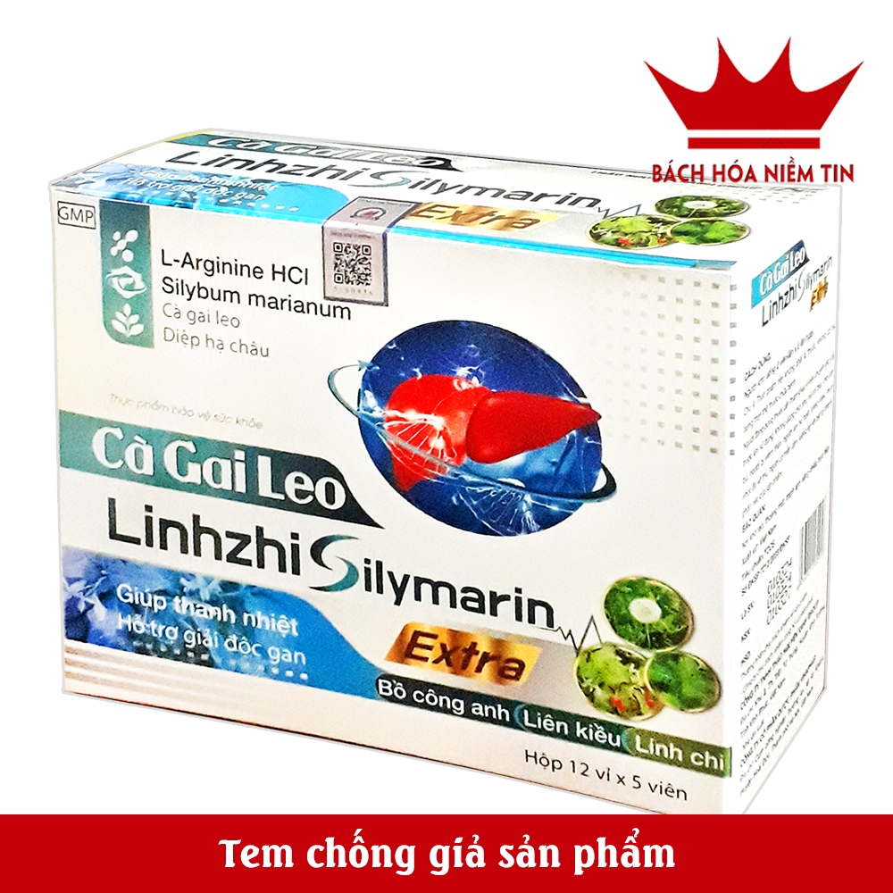 Viên uống bổ gan Cà Gai leo Linhzhi Silymarin  - Giải độc gan hiệu quả từ thảo dược an toàn hiệu quả - Hộp 60 viên