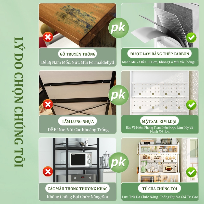 Kệ tủ đa năng, kệ để đồ nhà bếp có tấm lỗ DIY  thép cacbon sơn tĩnh điện cao cấp | BigBuy360 - bigbuy360.vn