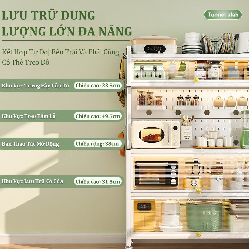 Kệ tủ đa năng, kệ để đồ nhà bếp có tấm lỗ DIY  thép cacbon sơn tĩnh điện cao cấp | BigBuy360 - bigbuy360.vn