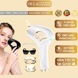 Máy Triệt Lông Mini Cầm Tay DELADEP, Tẩy Lông Toàn Thân Vĩnh Viễn Bằng Laser Ánh Sáng 9 Cấp Độ, Không Gây Đau Rát -MTL02