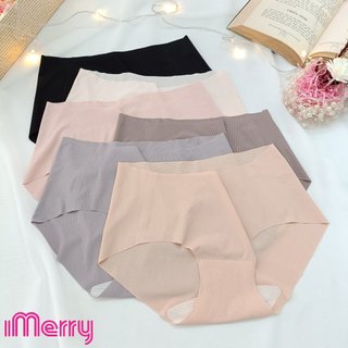 Combo 6 Quần lót su gân tăm nữ iMERRY cạp cao không viền mỏng nhẹ VQ042