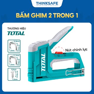 Kìm bấm ghim 2 trong 1 Total THT31146, có thể điều chỉnh lực bấm, kìm bấm đinh thẳng, bê tông cầm tay - Thinksafe
