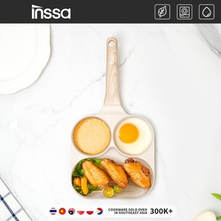 INSSA chảo ăn sáng 3 trong 1 21cm chảo rán đa năng chảo chống dính nồi đa năng khóinhẹ ít dầu rán trứng GUOJ028