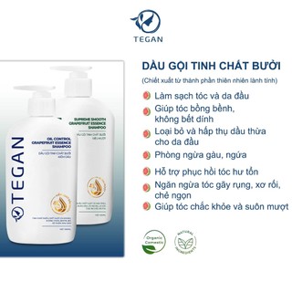 Dầu gội bưởi, bồ kết, hương nhu TEGAN 500ml, dầu gội dầu xả tinh chất bưởi giúp tóc chắc khỏe