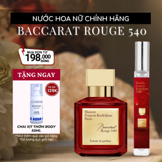 Nước hoa Nữ Baccarat Rouge 540 chính hãng nước hoa nữ thơm lâu 10ml