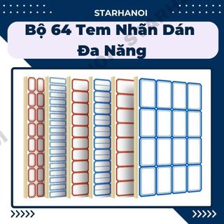 Nhãn dán ghi chú chống nước Bộ 64 tem nhãn dán giá nhãn dán đánh dấu ghi chú không thấm nước tiện dụng