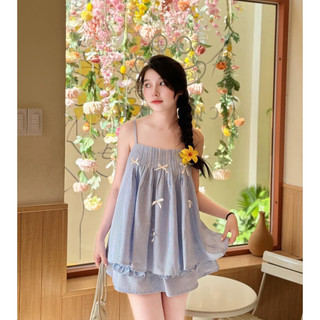 ĐẦM MIDI SỌC XANH 2S CỔ YẾM 🍁🍁 🍁