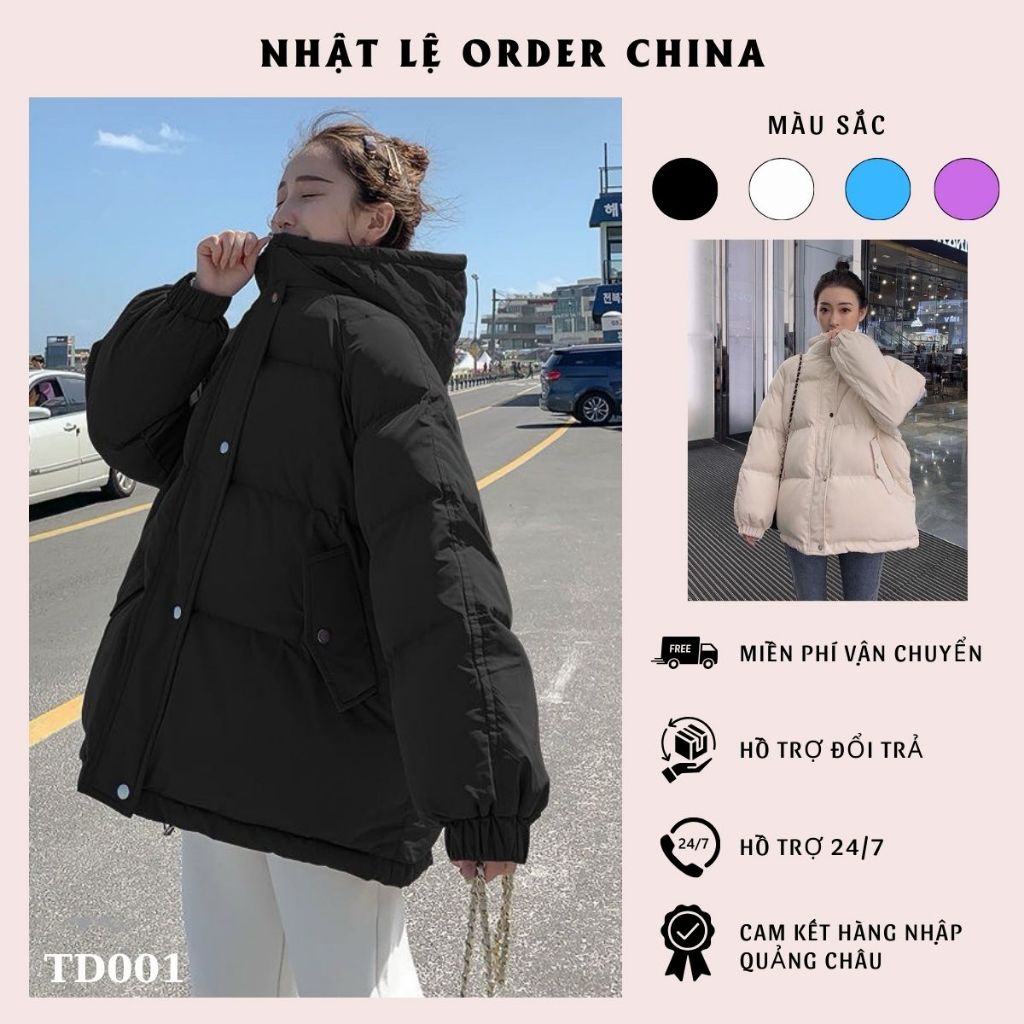 Áo Phao Béo 5 màu , HÀNG SIÊU SALE Áo Khoác Đại Hàn Dày Dặn Cho Nữ Hàng QC cao cấp- TD001