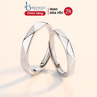 Nhẫn đôi bạc nam nữ s925 cao cấp thiết kế đơn giản, nhẹ nhàng có thể tùy chỉnh - ND2518