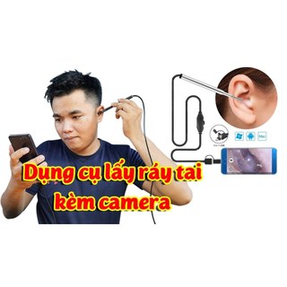 Camera nội soi lấy ráy tai có đèn LED hỗ trợ kết nối USB với điện thoại thông minh chuyên dụng chất lượng